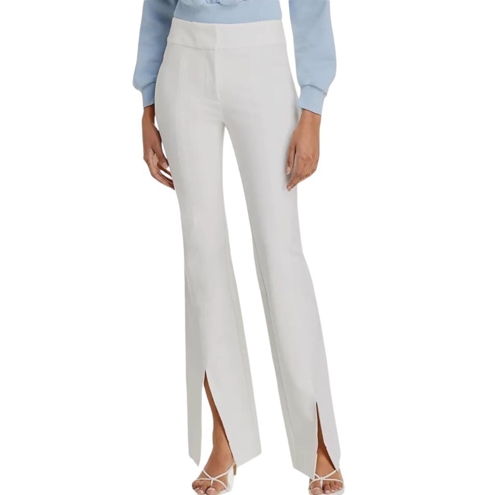 Derek Lam 10 Crosby Soft White Maeve Center Slit Hem Flare Pants Size 6